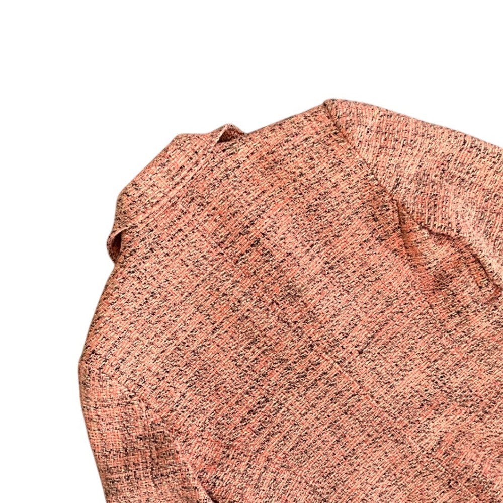 Axcess Liz Claiborne Coral Tweed Blazer Front Button Lined Jacket Women US 4 - Picture 7 of 7